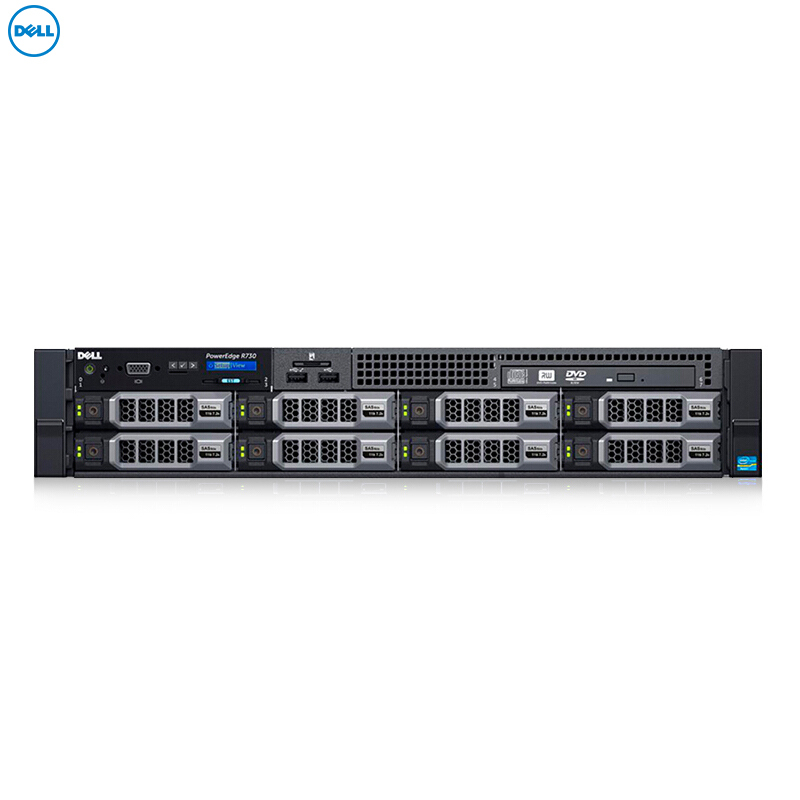戴尔(Dell)R730服务器(E5-2630v4*2 16G*2 600G*4 DVDRW 冗余 滑动导轨 电缆)