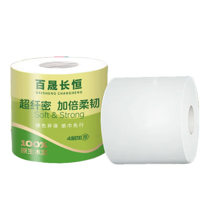 百晟长恒 BSCH-C29GS 4层 10卷 180g 手提纸 空芯(计价单位:提)绿色高清大图