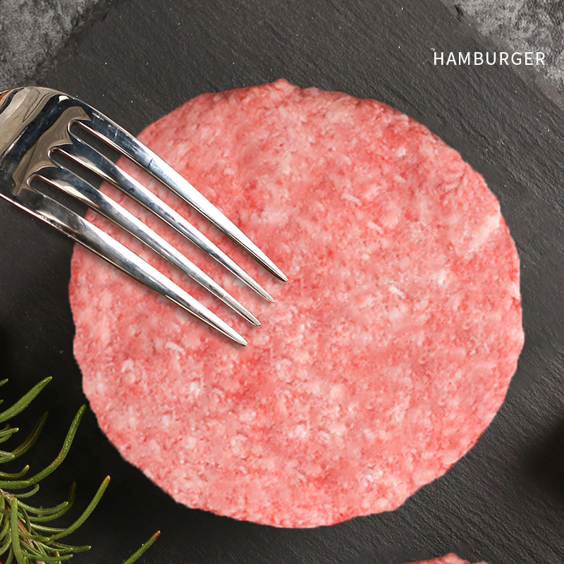 暖男厨房 谷饲纯牛肉早餐牛肉汉堡饼80g*5包