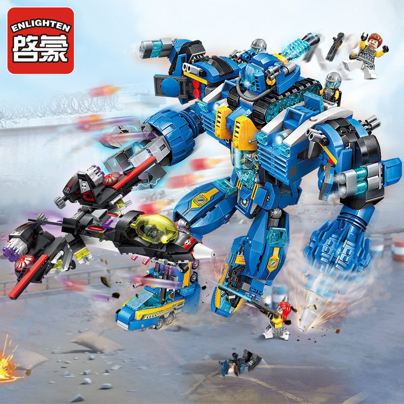 启蒙积木legao玩具科技时代男孩力拼装军事汽车拼插战车模型铁甲