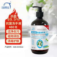 洗得宝XDB-XSY0522 480克/瓶 抗菌水洗洗手液 茉莉香型 抗菌洗手液