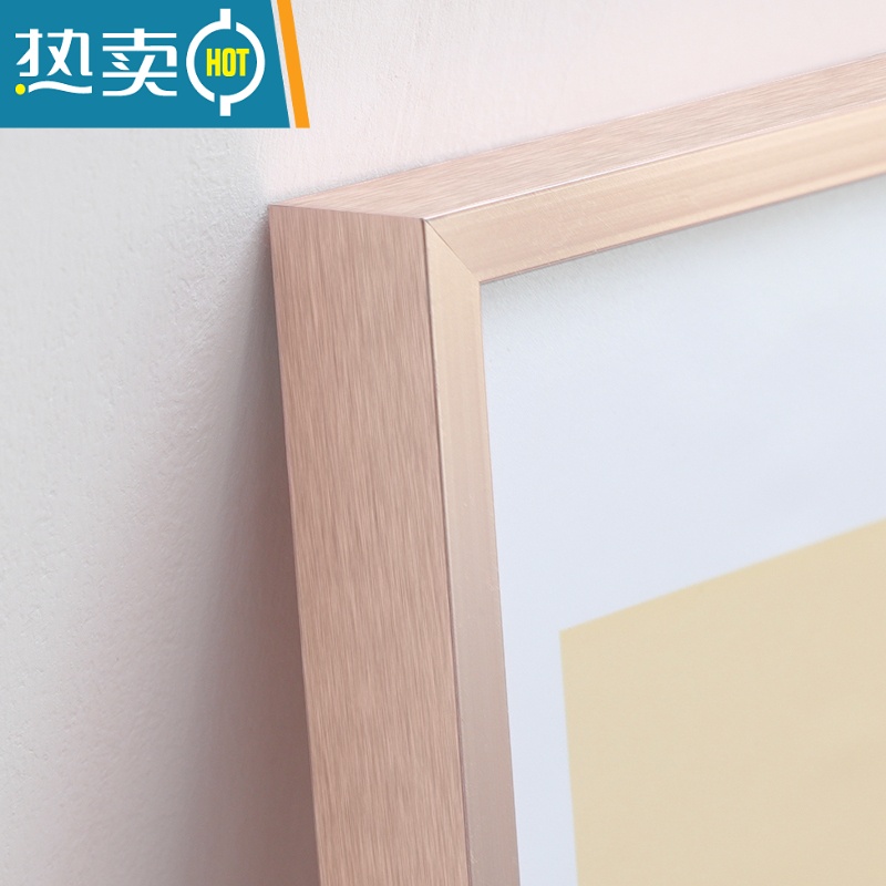 敬平铝合金画框定制海报框创意任意尺寸相框挂墙简约外框装裱框架定做 哑银色 [60*120厘米]挂墙高清大图