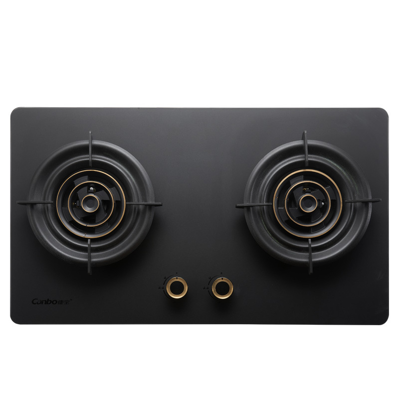 2kw 嵌入式台式两用灶具 黑色磨砂闪金钢化玻璃面板灶具jzt-q252-y5