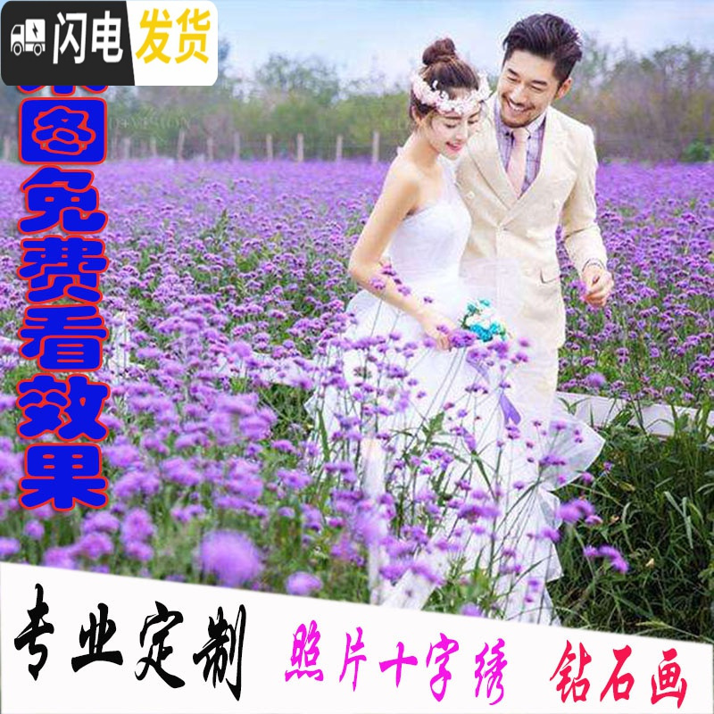 三维工匠照片定做十字绣 diy人物定制满绣 刺绣 结婚十字秀新款棉线绣客厅 20寸【精修印花】十字绣40X50CM