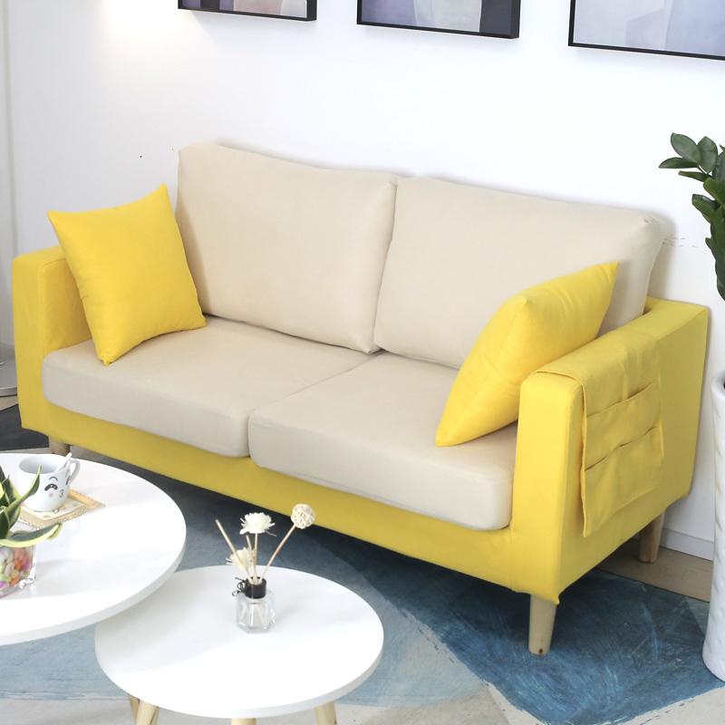 寻木匠布艺沙发小户型客厅简约现代北欧出租房卧室用单人双人三人网红