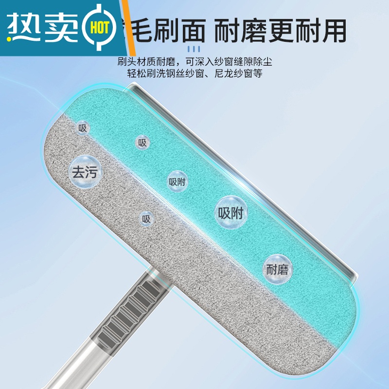 敬平纱窗刷清洗器免拆洗擦玻璃窗纱清洁工具家用洗沙窗擦窗户器 灰白-标准款[可调节喷壶+双面刮水器+缝隙刷]送拖擦玻璃器高清大图
