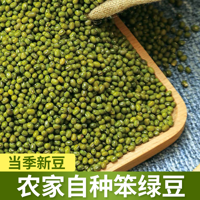 汾都香5斤东北农家新绿豆五谷杂粮精品笨小绿豆发芽打豆浆绿豆汤