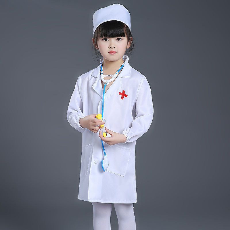 儿童白大褂小医生护士幼稚儿园职业过家家角色扮演六一表演出服装医生