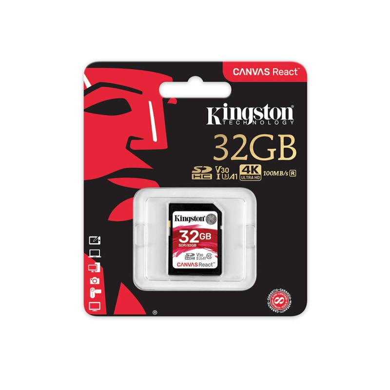 金士顿SDHC卡SDR 32G 存储卡相机内存卡U3支持4K读100M