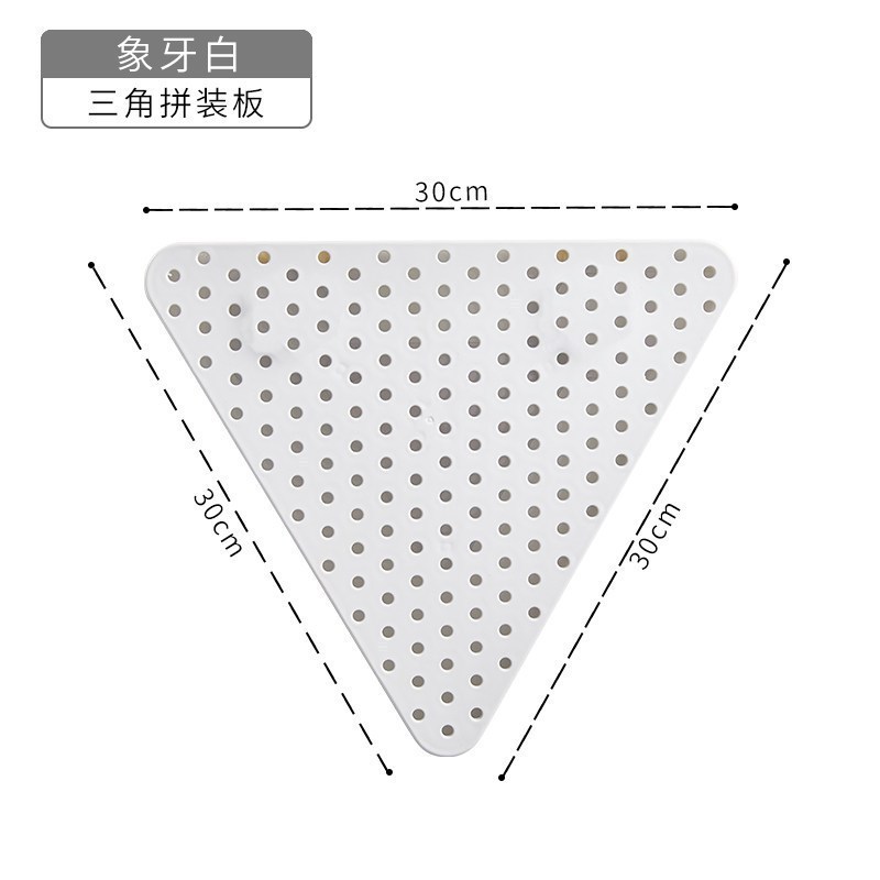 卫生间置物架壁挂免打孔吹风机架毛巾架浴室收纳架肥皂牙刷架 三角板【单块】