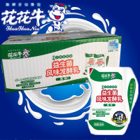 包邮 花花牛益生菌酸牛奶原味酸奶风味发酵乳整箱包邮 低脂无糖16包整箱