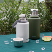 希乐（cille）大容量保温杯大容量户外运动便携水杯男女316不锈钢大号商务茶杯 白色