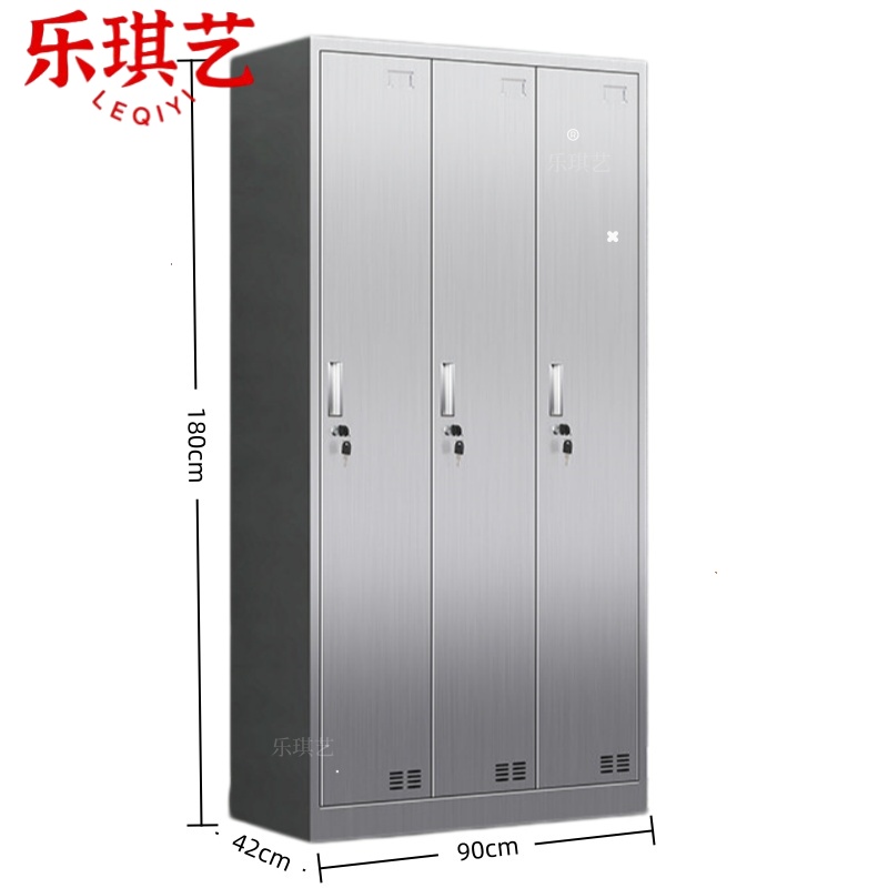 乐琪艺不锈钢更衣柜2门台高清大图