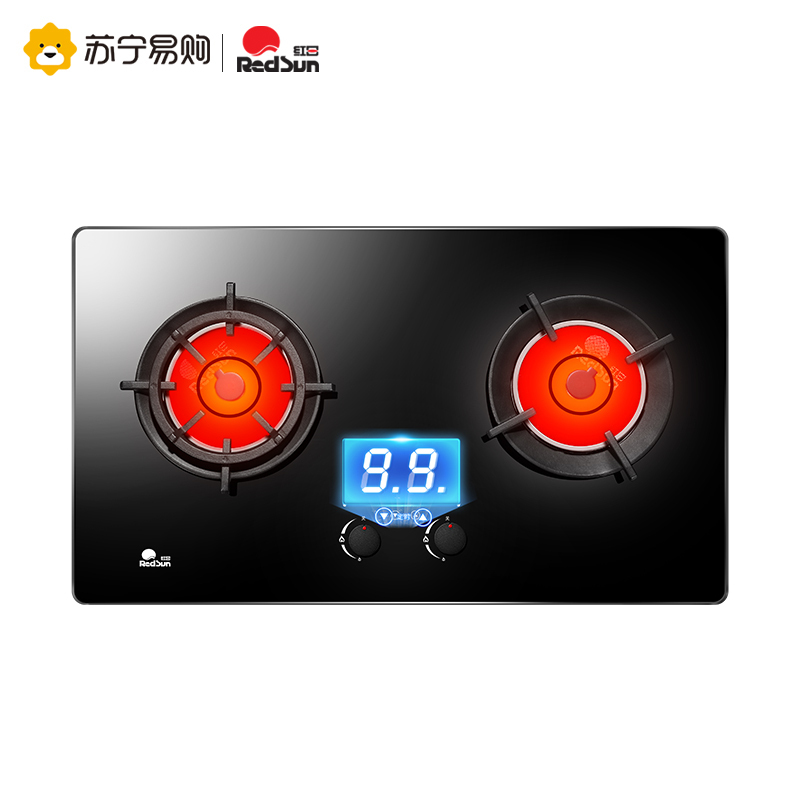 红日(Redsun) EF208B红外线聚能猛火燃气灶双灶定时灶防干烧天然气灶液化气灶煤气灶家用嵌入式台式灶(液化气)