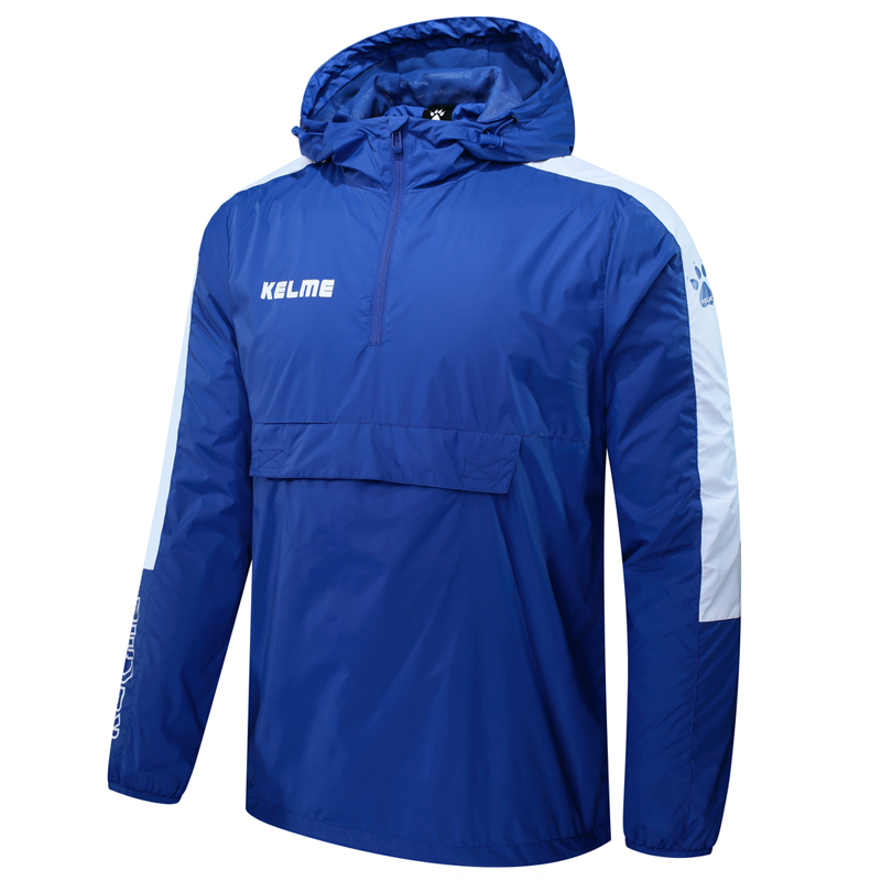kelme卡尔美官方旗舰店运动外套男女连帽风衣户外足球训练风雨衣视频