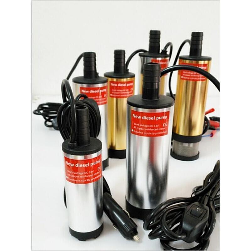 汐岩便捷式遥控型12V24V直流潜水泵车载点烟器抽油泵抽酒泵电动加油泵 新款大号12V点烟头加长滤网高清大图