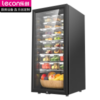 乐创(lecon) BC-165T 食品留样柜 食堂用水果保鲜饮料冷藏展示柜带锁 165升