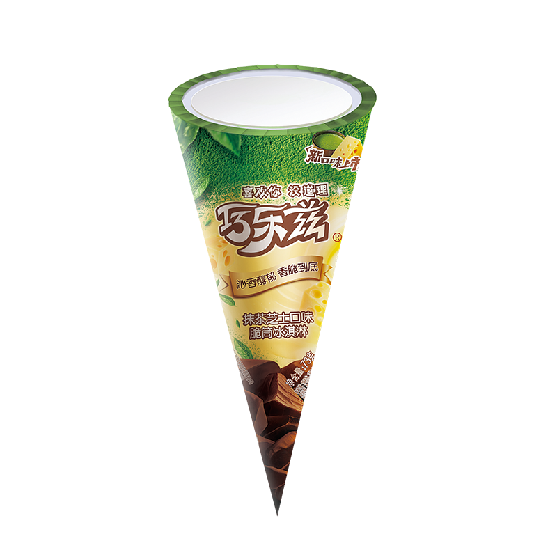 巧乐兹抹茶芝士口味脆筒冰淇淋73g