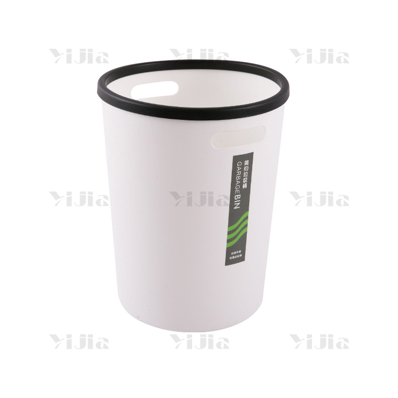 翌嘉YJ4022205垃圾桶厨房客厅办公室垃圾箱创意垃圾筒纸篓 白色大号高清大图