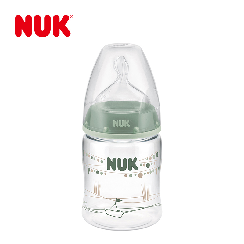 NUKl宽口径PA彩色奶瓶(带初生型硅胶中圆孔奶嘴)150ML 适用年龄:0个月以上 颜色随机