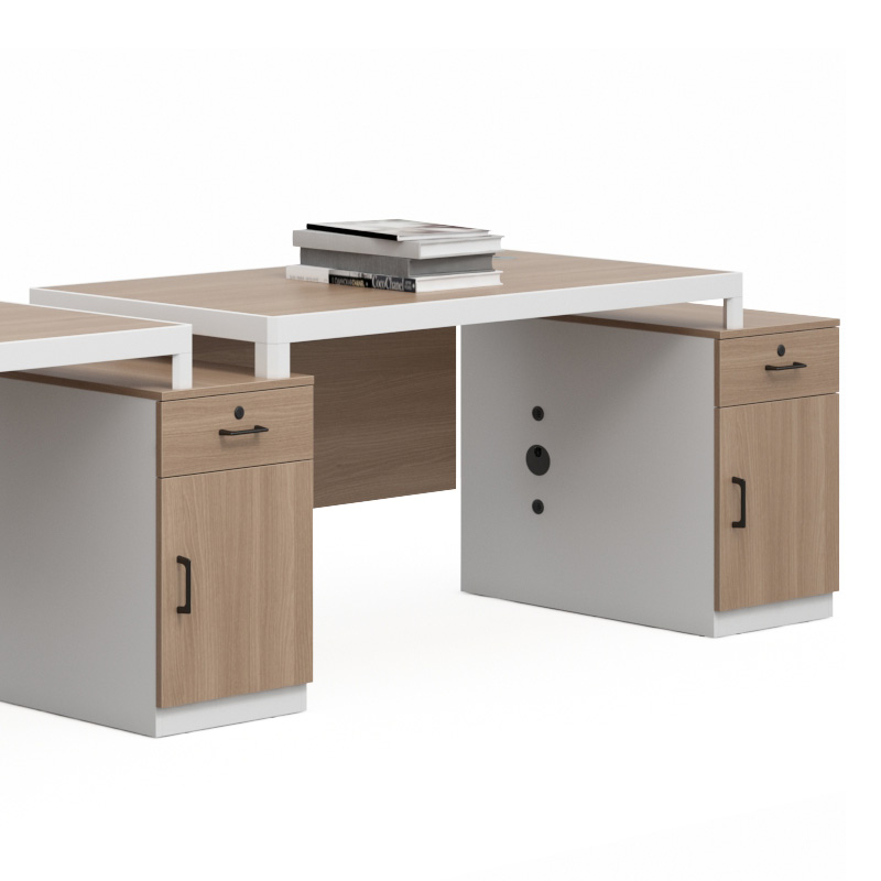 匡大办公桌 现代简约员工桌 4.9米三人位职员桌 KDT-FD688D-49高清大图