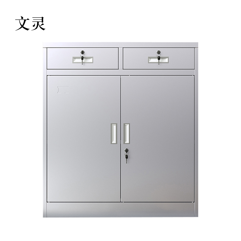 文灵304不锈钢矮柜西药医疗柜二斗文件活动抽屉储物工具柜器械活动柜