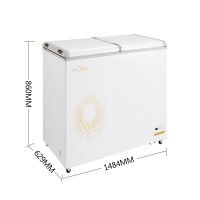 美的（Midea） BCD-311VEM 311升卧式大容量双温双室冰柜 冷冻柜冷藏柜 家用商用冷柜