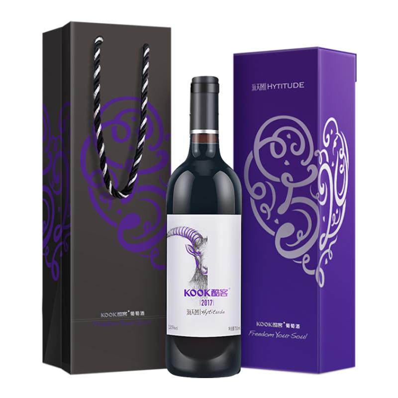 [任贤齐推荐]酷客KOOK 海天图Hytitude干红葡萄酒定制款13.5度750mL单支礼盒装