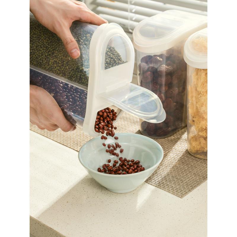 家柏饰(CORATED)五谷杂粮面条储物罐塑料食品透明密封罐冰箱保鲜大容量家用收纳盒