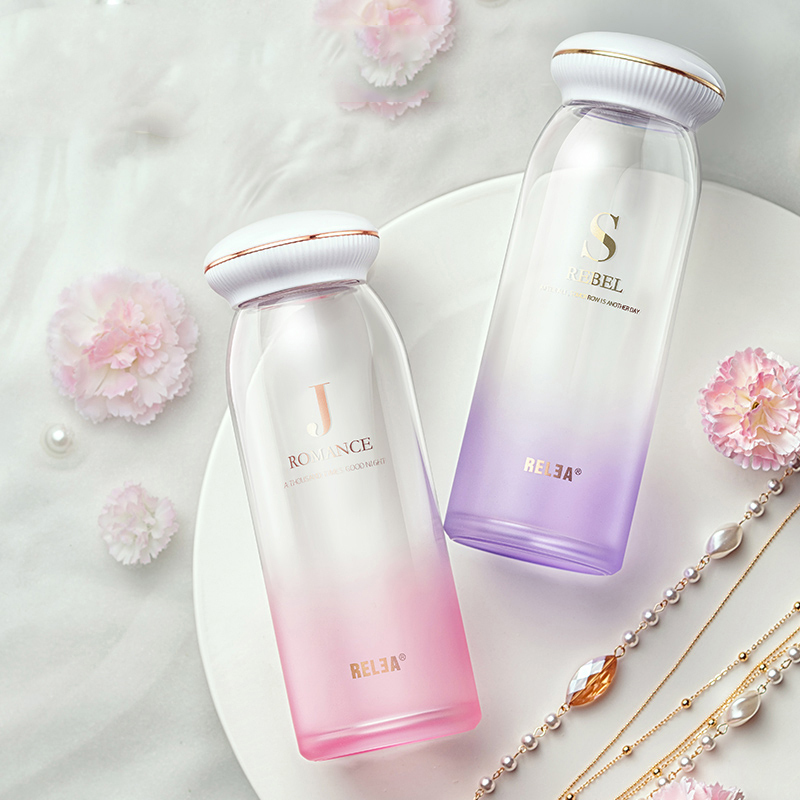 物生物贝壳玻璃杯 便携女创意韩版大容量学生随手杯 460ml