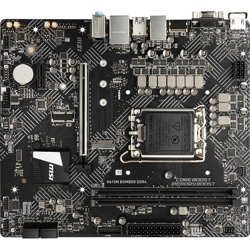微星(MSI)H610M BOMBER DDR4 爆破弹电脑主板