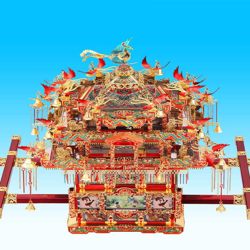 拼酷花轿3d立体拼图红