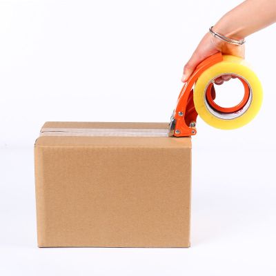 [胶带宽5-6cm内] 黄色 胶带封箱器金属透明胶带切割封箱器打包机大小