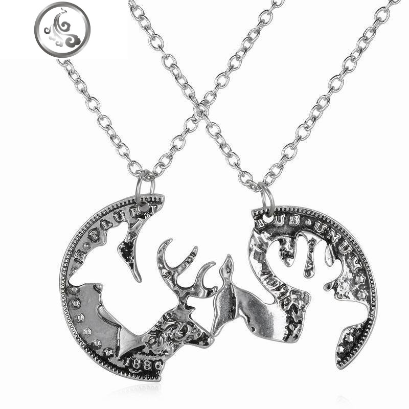 闺蜜项链女韩版好友友谊拼图学生一对姐妹项链三四人可拼接锁骨链 JiMi高清大图