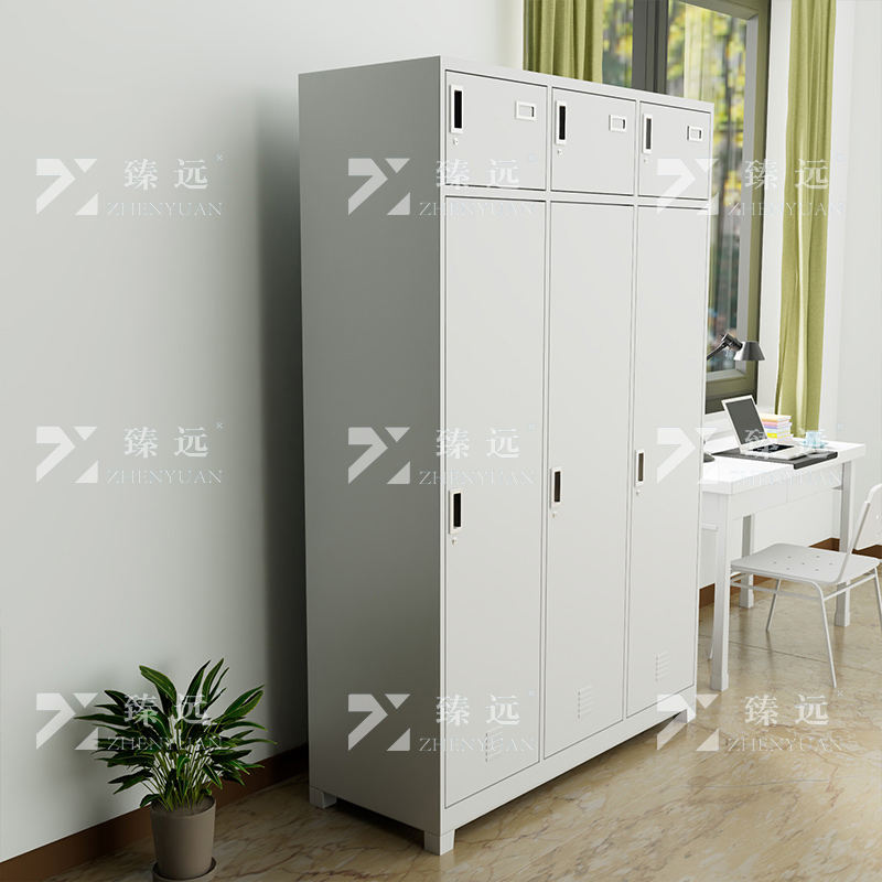 臻远 ZY4041806三门更衣柜宿舍物品柜铁皮更衣柜高清大图