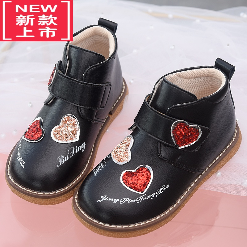 可莉允女童短靴公主靴马丁靴2022秋季新款儿童靴子女孩童靴秋冬皮靴