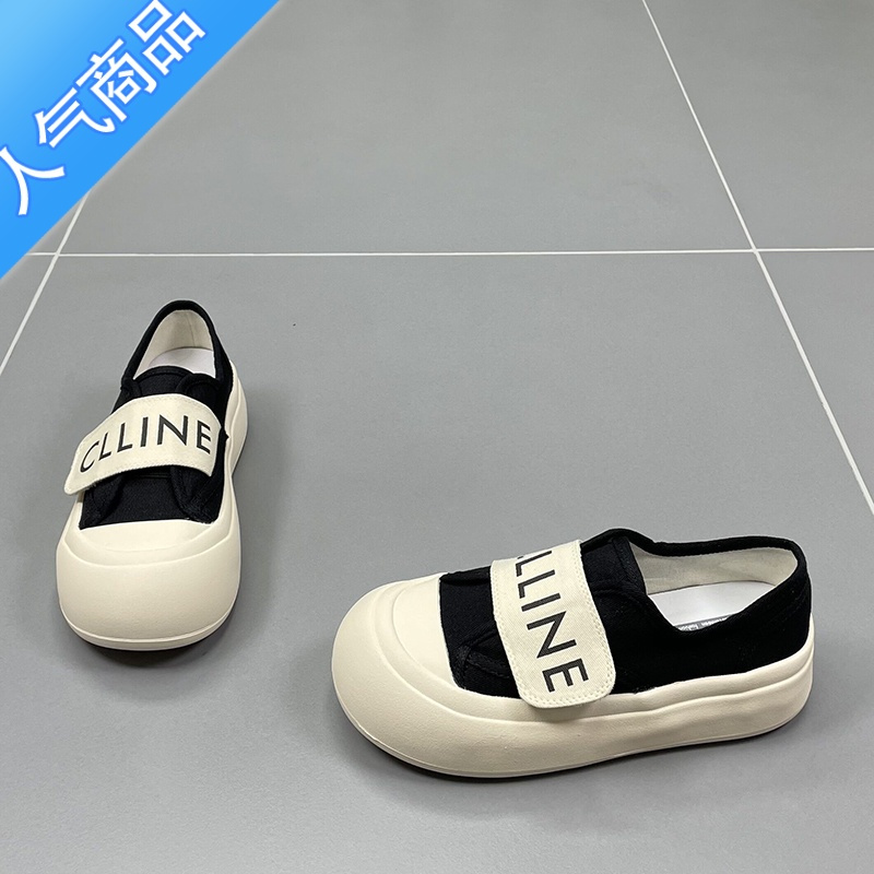 SUNTEK帆布休闲板鞋女2023夏季新款圆头魔术贴透气厚底百搭运动鞋
