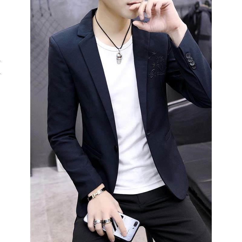 小西装男韩版潮流上衣修身帅气春秋男士西服套装英伦休闲男装外套