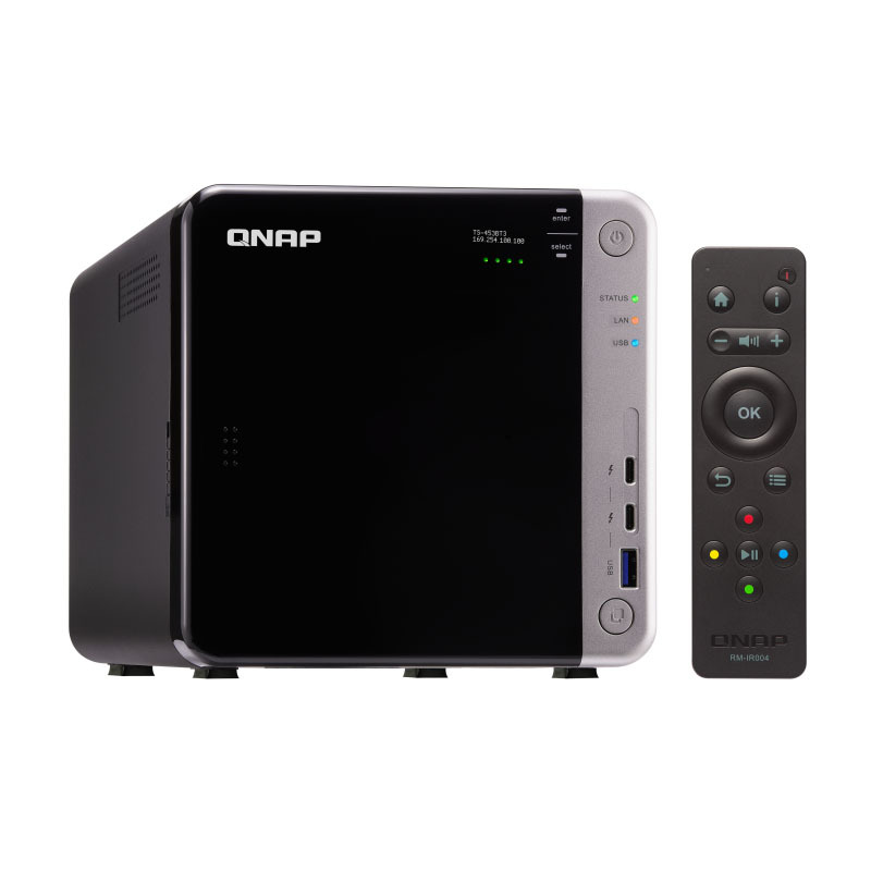威联通(QNAP)TS-453BT3 四盘位雷电3 网络存储服务器 Thunderbolt 3 + 10GbE NAS