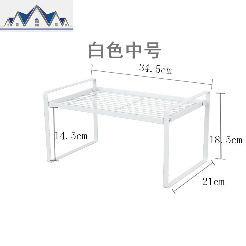 单层置物架铁艺厨房调味品隔层隔断分层收纳架免打孔多层 三维工匠高清大图
