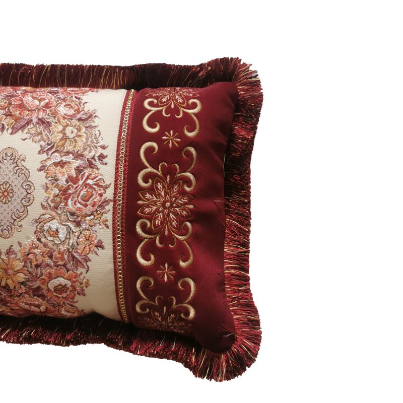 丽绣坊 商务绣花靠枕 50*35CM高清大图