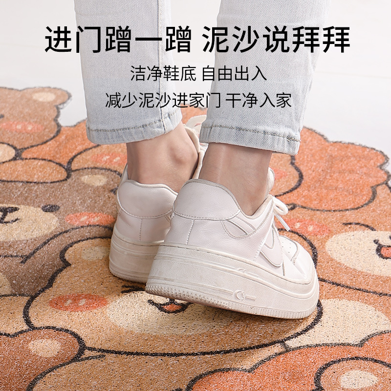 卡通入户门丝圈脚垫门口耐磨地垫进门家用防滑垫子玄关可裁剪地毯