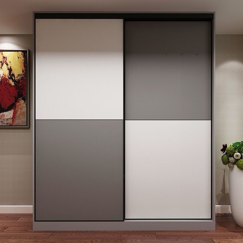 衣柜实木推拉移定做衣橱耐磨板壁柜铝镁合金欧式滑动款式10