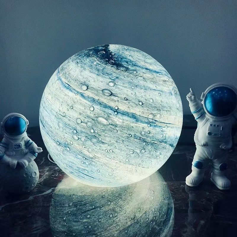 12cm土星球+电池盒(送电池) 星空星球月球小夜灯ins北欧创意卧室礼物风格装饰小夜灯充电台灯