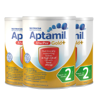 爱他美(Aptamil)深度水解抗过敏湿疹奶粉2段900g/罐 三罐装【澳大利亚空运直邮】