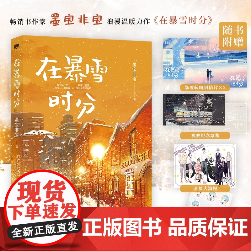 【赠纪念票根+明信片+海报+贴纸】在暴雪时分 墨宝非宝 著 吴磊赵今麦主演同名电视剧原著小说 蜜汁炖鱿鱼作者书籍