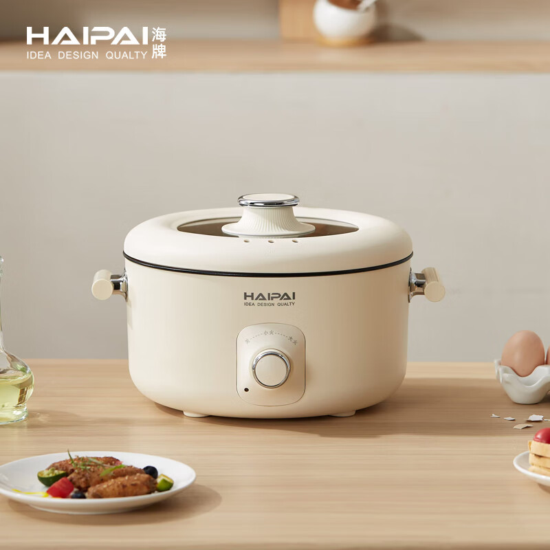 海牌(HAIPAI) 电火锅HP-D501C[白色]5L电火锅1200w大功率快速沸腾高清大图
