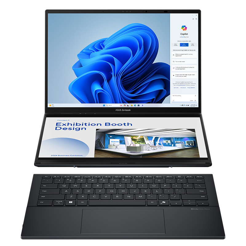 灵耀14 双屏2025全新二代酷睿Ultra9 2.8K 120Hz OLED双触控屏超轻薄AI笔记本电脑(285H 32G 1T)黑