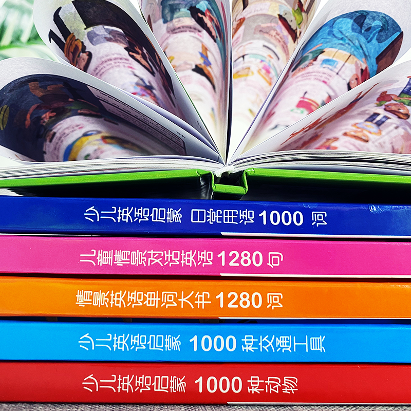 全3册 儿童英语1280句+词 [正版]赠音频 儿童英语轻松学 全6册 情景英语单词大书情景对话英语日常生活英语1280高清大图