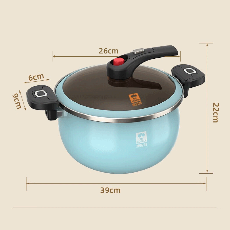 康巴赫汤锅26cm精铁不沾微压搪瓷锅KGF-T65W(随机发货)
